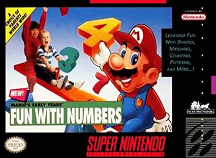Mario's Early Years! Fun with Numbers player count stats and facts