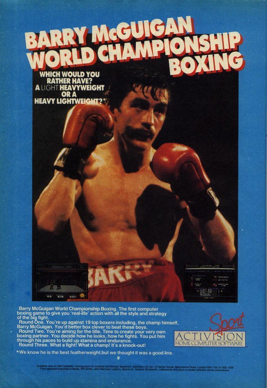 Barry McGuigan World Championship Boxing player count stats