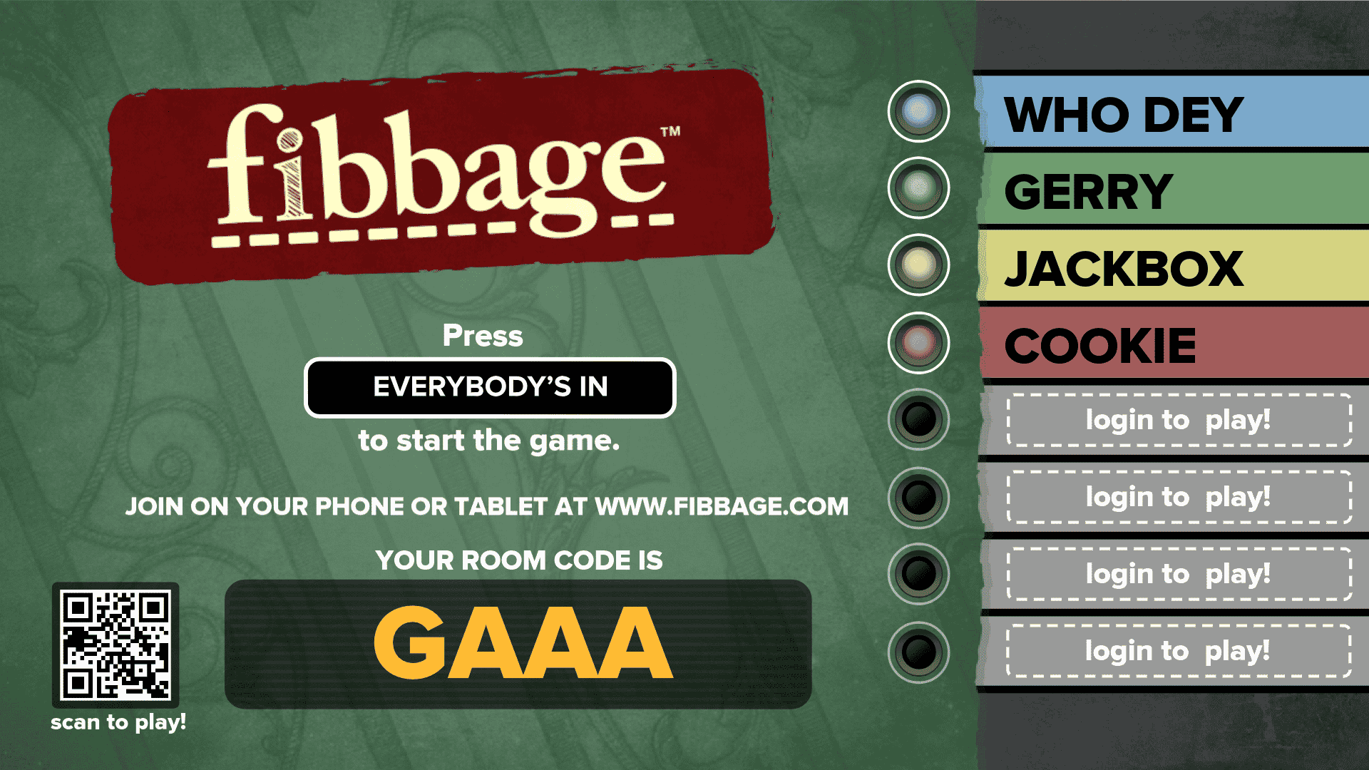 Fibbage player count stats