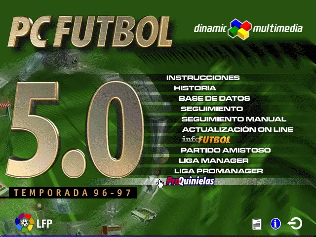 PC Fútbol 5.0 player count stats